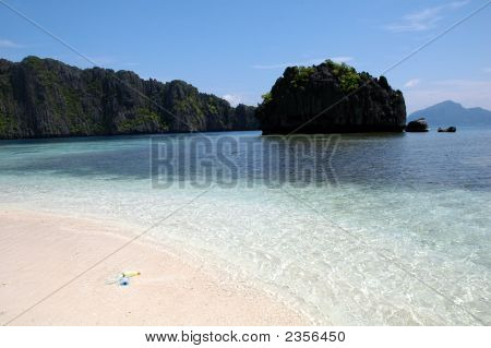ビーチのシーンは El Nido のフィリピン