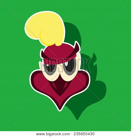 Paper Sticker On Theme Evil Animal Hen