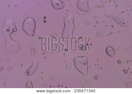 Water Splash Droplets Background With A Pattern Of Pixels In A Dusky Pink Colour.