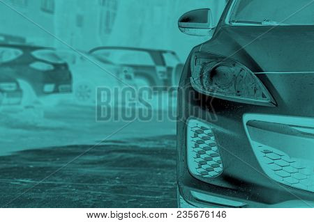 Autoparking In The Courtyard Of The House