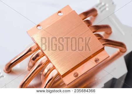 Concept Of Air Cooling Of The Central Processor Of A Computer Aluminum Radiator With Copper Heat Pip