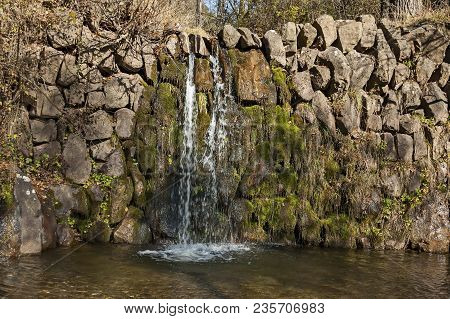Part Of  Waterfall Cascade Of River Lokorska Near Village  Lokorsko, Sofia, Bulgaria