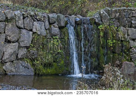 Part Of  Waterfall Cascade Of River Lokorska Near Village  Lokorsko, Sofia, Bulgaria