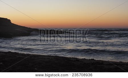 Cabo De Gata - Almeria - Spain. August 9, 2016. Sunrise In El Playaso Of Rodalquilar Beach. Gata-níj