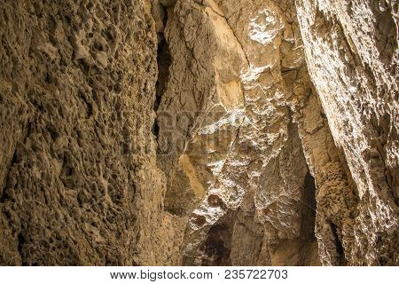 Caves Of The Cave Made Of Natural Rocks. Inside View.