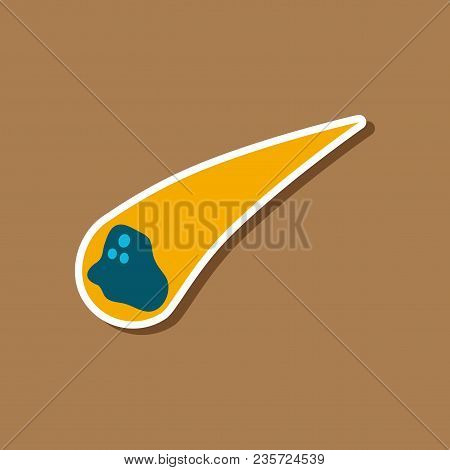 Paper Sticker On Stylish Background Nature Falling Meteorite