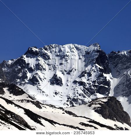 Snowy Rocks At Nice Sun Day. Turkey, Kachkar Mountains (highest Part Of Pontic Mountains).
