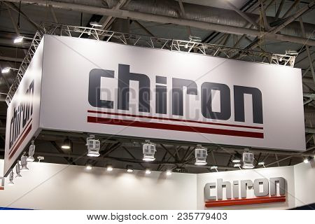 Moscow, Russia - May, 2017: Chiron Logo Sign Banner. Chiron Is A German Manufacturing Company Of Ver