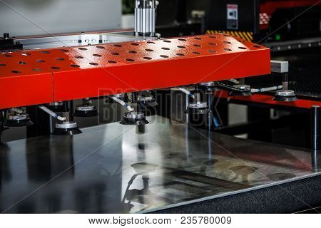 Suction Cups For The Sheet Metal Handling. Automatic Pick And Place System