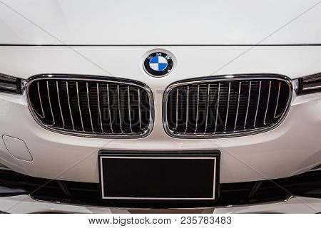 Bangkok, Thailand 1 April, 2018: Bmw Motor Company Adge In Bangkok International Motorshow On The Fr