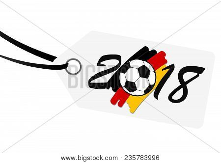 Hangtag With Lettering 2018 With German National Colors