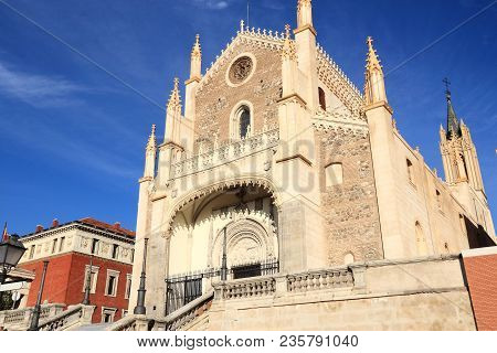 Saint Jerome Church (san Jeronimo El Real) In Madrid, Spain. Isabelline Gothic Style Religious Archi