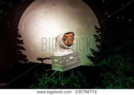 Amsterdam, Netherlands - March, 2017: Wax Figure Of E.t. The Extra-terrestrial From American Science