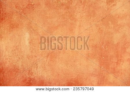 Empty Terracotta And Orange Background For Design And Design Color Terracotta. Background From Plast