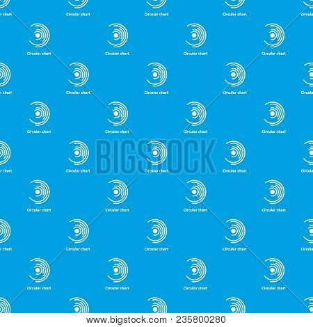 Circular Chart Pattern Vector Seamless Blue Repeat For Any Use