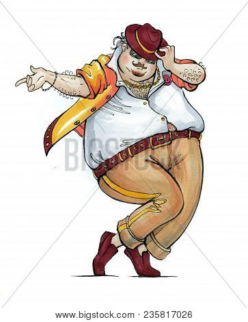 Fashionable Fat Dancer Moves To The Sound Of Music