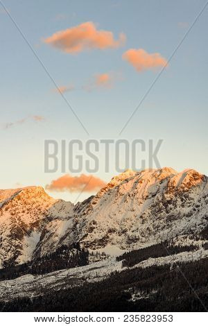 Mountains In Styria Bad Mitterndorf Alps Sunset
