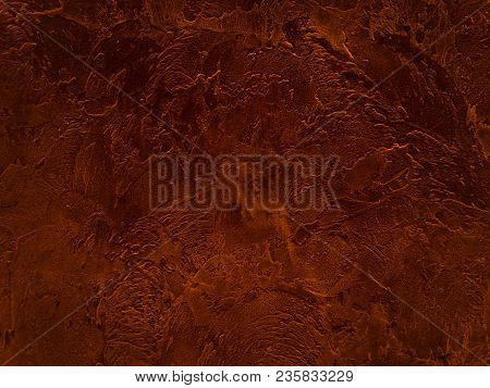 Dark Copper Grunge Background. Dark Crumpled Texture.