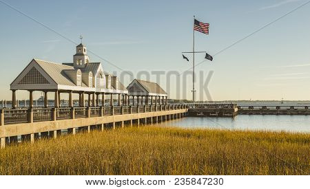 Ocean Pier Long Wharf With Custom House Dock
