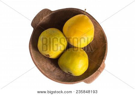 Closeup Of Rare Araza Fruit From The Amazon Area Isolated On White