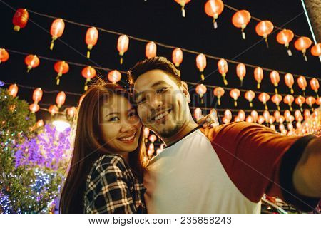 Asian couple at Chinese fastival