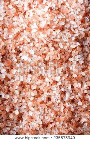 Pink Himalayan Salt Background. Ingredients For Cooking. Banner.