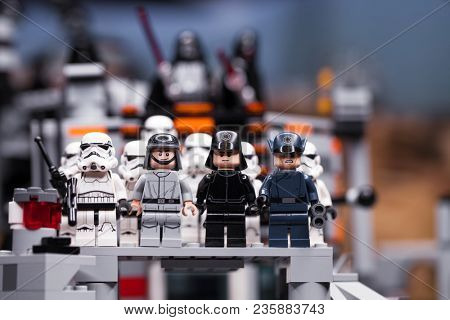 RUSSIA, April 12, 2018. Constructor Lego Star Wars. Episode IV, Squad of stormtroopers