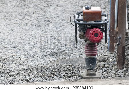 Vibratory Rammer Construction Machinery Parts. Ramming Of Bulk Materials