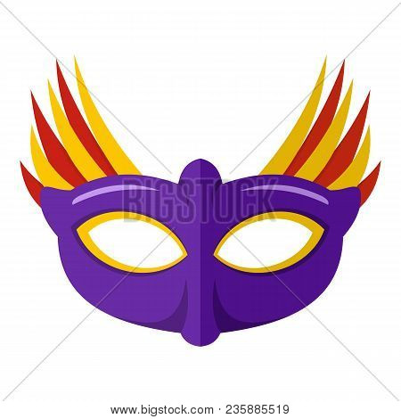 Beautiful Mask Icon. Flat Illustration Of Beautiful Mask Vector Icon For Web