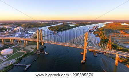Cochrane-africatown Usa Bridge Over Mobile River In Alabama