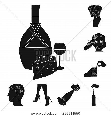 Manipulation By Hands Black Icons In Set Collection For Design. Hand Movement Vector Symbol Stock  I