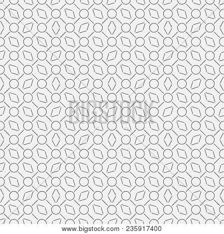 Vector Seamless Pattern. Modern Texture. Repetition Of Geometric Elements. Monochrome. Wallpaper For