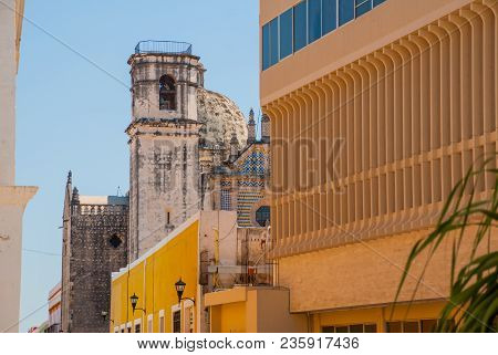 San Francisco De Campeche, Mexico: View Of The Former San Jose Cathedral. It Was The Main Temple Of 