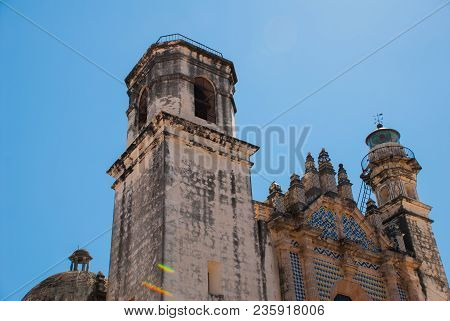 San Francisco De Campeche, Mexico: View Of The Former San Jose Cathedral. It Was The Main Temple Of 