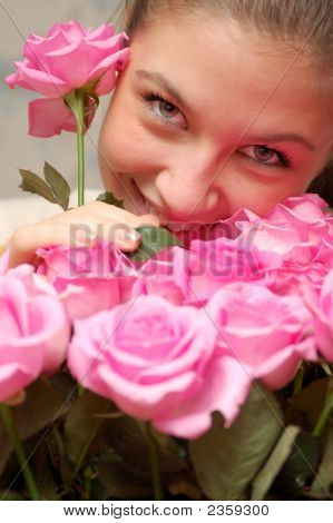 Beaty Mädchen und Rosen