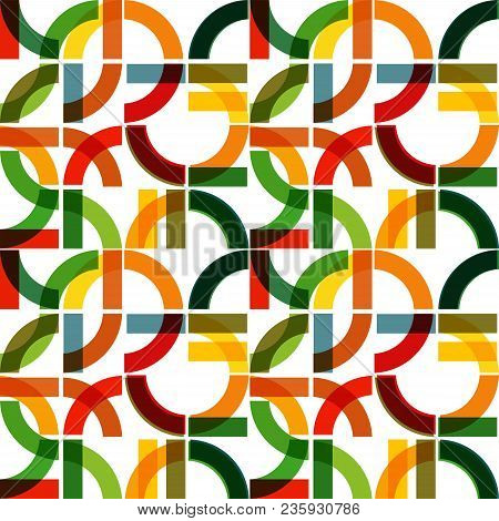 Print Bright Pattern Of Geometric Shapes Modern