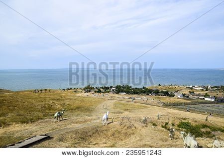 Ataman, Russia - September 26, 2015: The Landscape At The Cossack Village - A Museum Ataman. The Vil