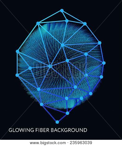 Abstract Background With The Glowing Fiber Effect. Vector Design Illustration. Futuristic Card. Cibe