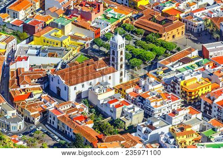 Garachico, Tenerife, Canary Islands, Spain: Overview  Of The Colorful And Beautiful Town Of Garachic