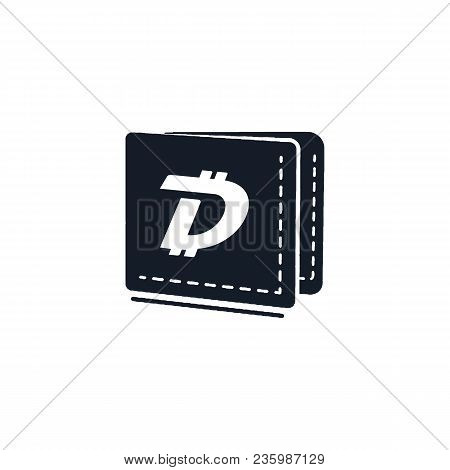 Digibyte Digital Asset Accepted Concept. Dgb Wallet. Vintage Hand Drawn Crypto Emblem. Blockchain Te