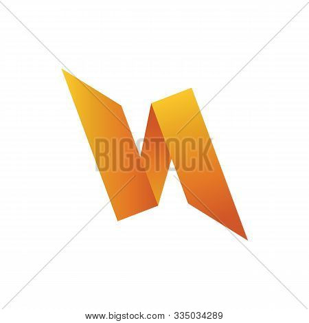 Letter N Fold Logo, N Icon Logo