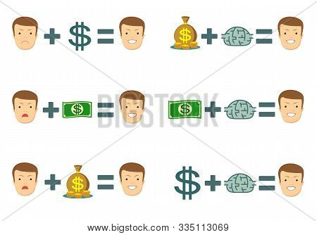 Money Making Formula. Vector Flat Design Illustration.