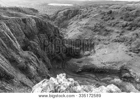 View From The Top Of Cheddar Gorge In Somerset.