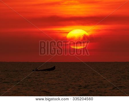 Sunrise boat, Delta Dunarii Romania