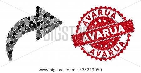 Mosaic Redo And Corroded Stamp Watermark With Avarua Phrase. Mosaic Vector Is Created With Redo Icon