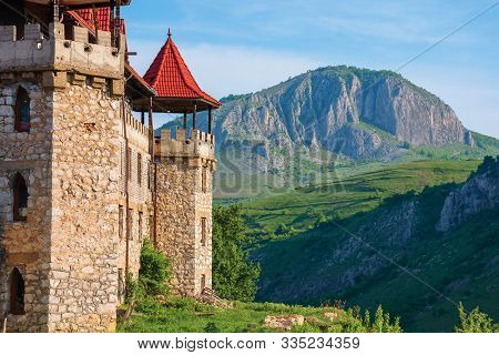 Cheile Valisoarei, Alba, Romania - 29 Apr, 2018: Hotel Castle 