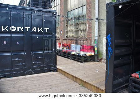 11, August, 2019, Gdansk, Poland. Electricians Street, Ulica Elektrykow, Located In Gdansk.