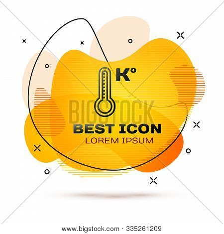 Black Meteorology Thermometer Measuring Heat And Cold Icon Isolated On White Background. Temperature