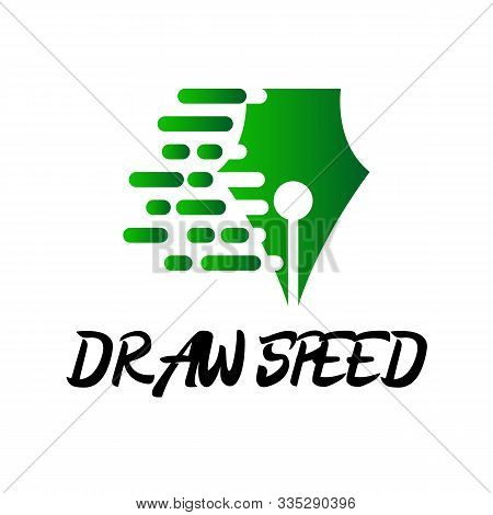 Speed Lines In Arrow Form . Vector Illustration .technology Logo . Design Element . Abstract Geometr