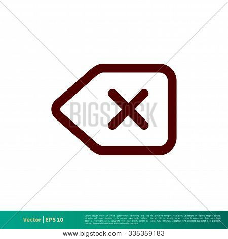 Backspace, Remove, Delete Button Icon Vector Logo Template Illustration Design. Vector Eps 10.